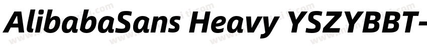 AlibabaSans Heavy YSZYBBT字体转换